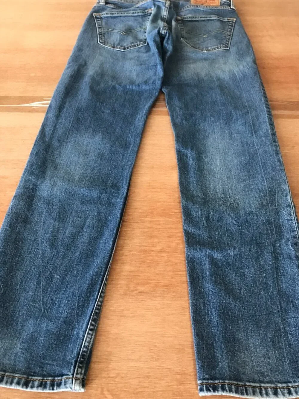 Levi's 514 Straight Jeans Men 28x29 Blue Low Rise Medium Wash Stretch Outdoor